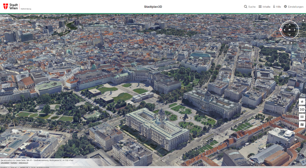 Виена актуализира 3D картата на града © Stadt Wien