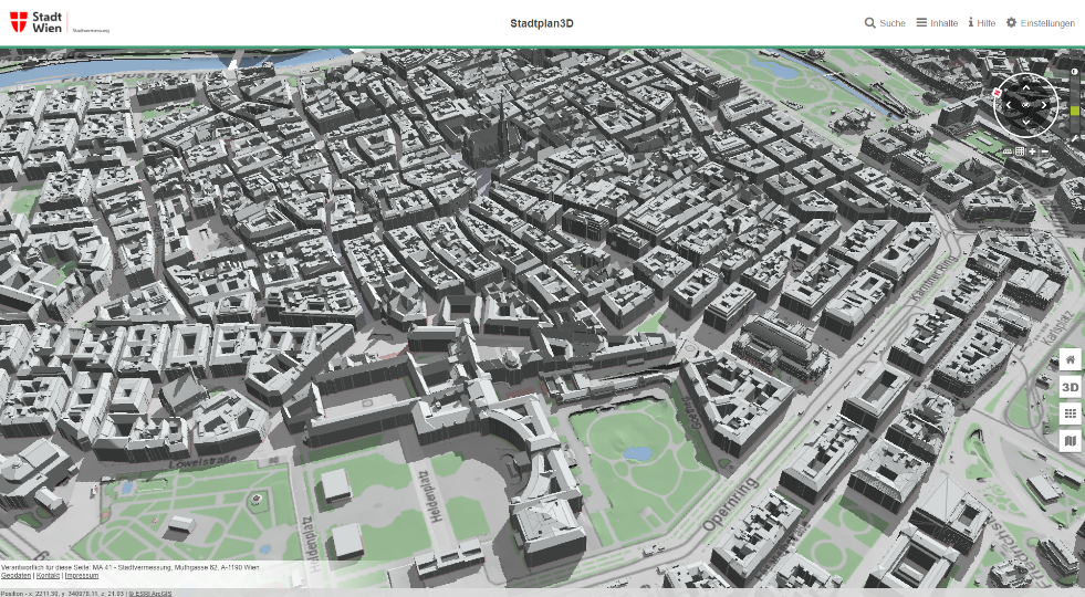 Виена актуализира 3D картата на града © Stadt Wien