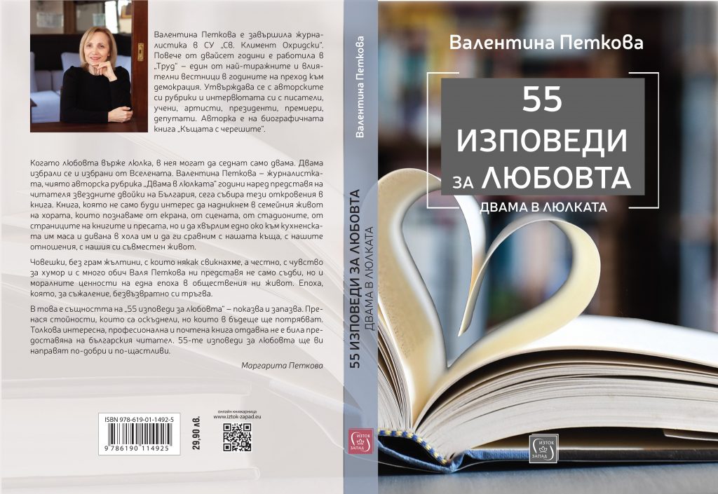 В „55 изповеди за любовта“ на Валентина Петкова разкрива тайните страсти на известни българи